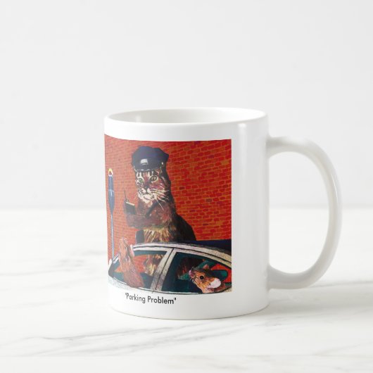 駐車問題のマグ コーヒーマグカップ (右)
