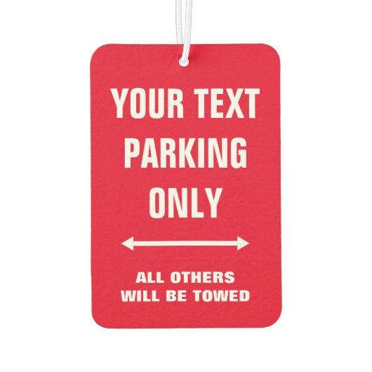 駐車場おもしろい専用標識付きカーエアーフレッシュ カーエアーフレッシュナー (裏面)