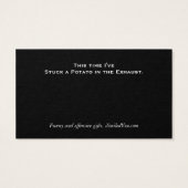 駐車場のおもしろい名刺に吸おいて失礼なユーモア (裏面)