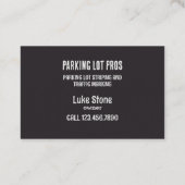 駐車場のストライピング 名刺 (裏面)