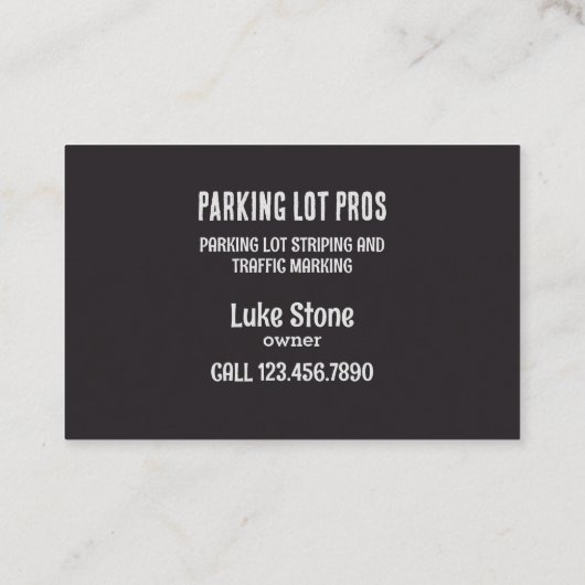 駐車場のストライピング 名刺 (裏面)