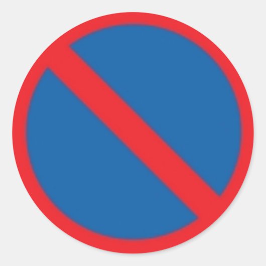 駐車場の交通標識のない丸シール。 ラウンドシール (正面)