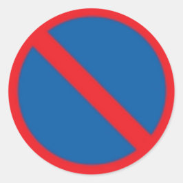 駐車場の交通標識のない丸シール。 ラウンドシール