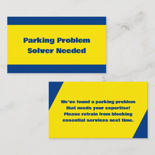 駐車場の問題 名刺 (正面/裏面)