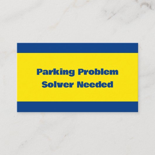 駐車場の問題 名刺 (正面)