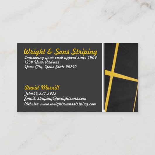 駐車場の縞の名刺 名刺 (正面)