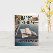 駐車場リマインダー誕生日カード カード (黄色い花)