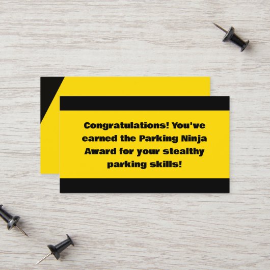 駐車場忍者賞 コーリングカード (正面/裏面インサイチュ)