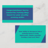 駐車場忍者賞 名刺 (正面/裏面)