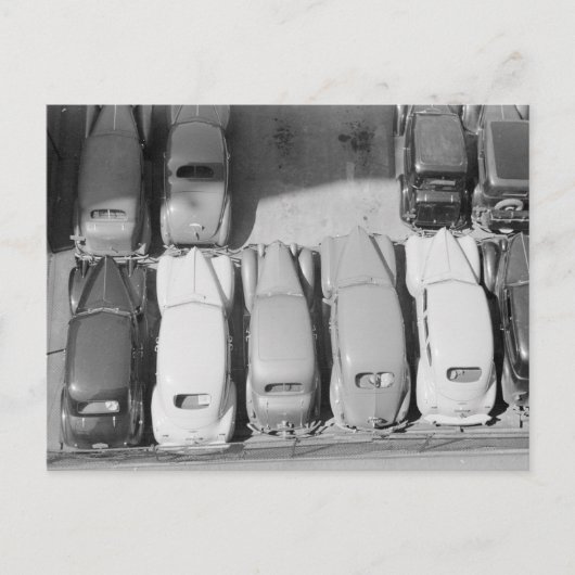 駐車場、1940年 ポストカード (正面)
