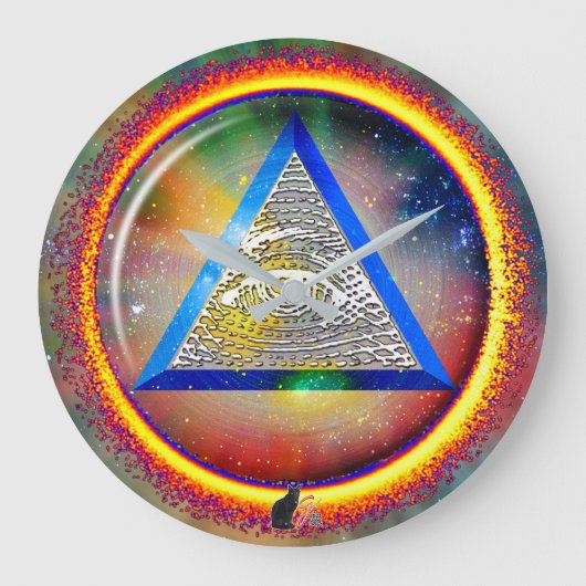 駐車壁時計のレンズ ラージ壁時計 (正面)