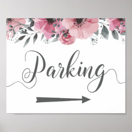 駐車方向標識の右矢印 ポスター