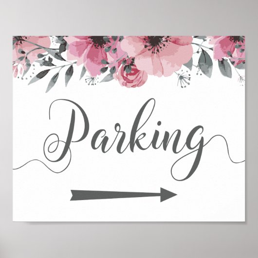 駐車方向標識の右矢印 ポスター (正面)