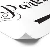 駐車方向結婚式の右矢印 ポスター (角)