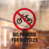 駐車禁止の自転車の窓の貼り付け標識 ウィンドウサイン (シート2)