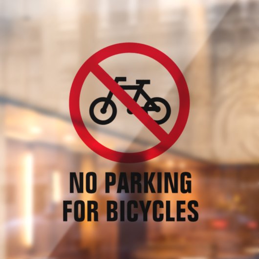 駐車禁止の自転車の窓の貼り付け標識 ウィンドウサイン (シート2)
