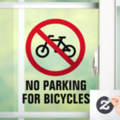 駐車禁止の自転車の窓の貼り付け標識 ウィンドウサイン (ホーム)