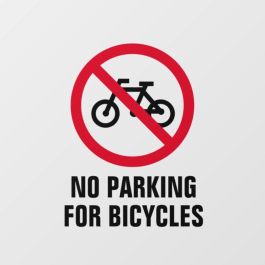 駐車禁止の自転車の窓の貼り付け標識 ウィンドウサイン (シート)