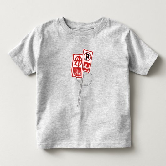 駐車禁止アナーキーサイン トドラーTシャツ (正面)