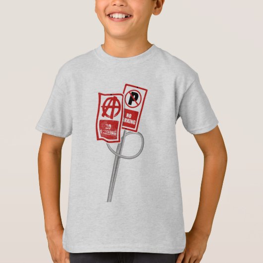 駐車禁止アナーキーサイン Tシャツ (正面)