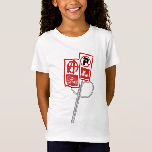 駐車禁止アナーキーサイン Tシャツ (正面)