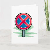 駐車禁止道路標識レッドブルー交通記号 カード