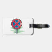 駐車禁止道路標識 赤と青の交通標識 ラゲッジタグ (裏面横)