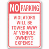 駐車禁止 シール (正面)