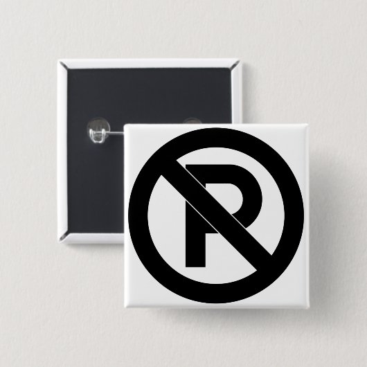 駐車禁止 缶バッジ (正面&裏面)