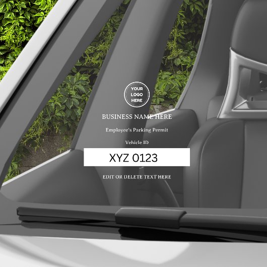 駐車許可証 車両ID カスタムテキスト カー トラック ウィンドウサイン