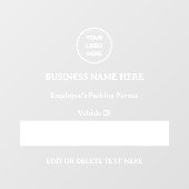 駐車許可証 車両ID カスタムテキスト カー トラック ウィンドウサイン (シート)