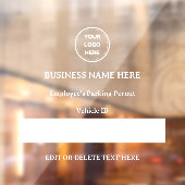 駐車許可証 車両ID カスタムテキスト カー トラック ウィンドウサイン (シート2)