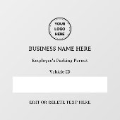 駐車許可証 車両ID カスタムテキスト 車 トラック ウィンドウサイン (シート)