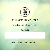 駐車許可証 車両ID カスタムテキスト 車 トラック ウィンドウサイン (シート3)