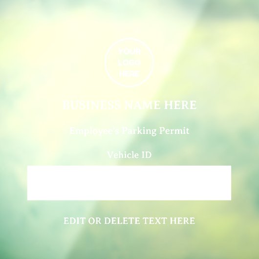 駐車許可車両IDカスタム文字車 ウィンドウサイン (シート3)