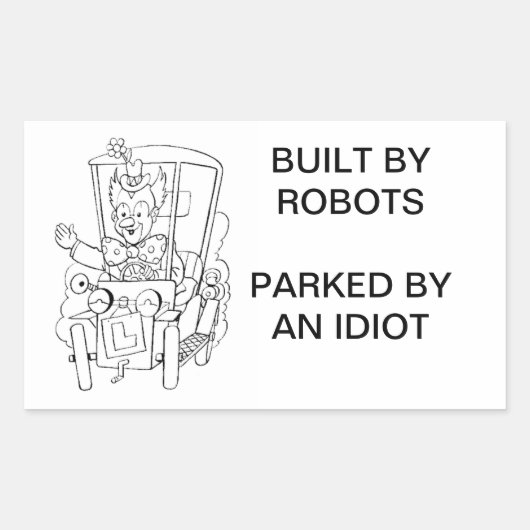 駐車違反ステッカー 長方形シール (正面)