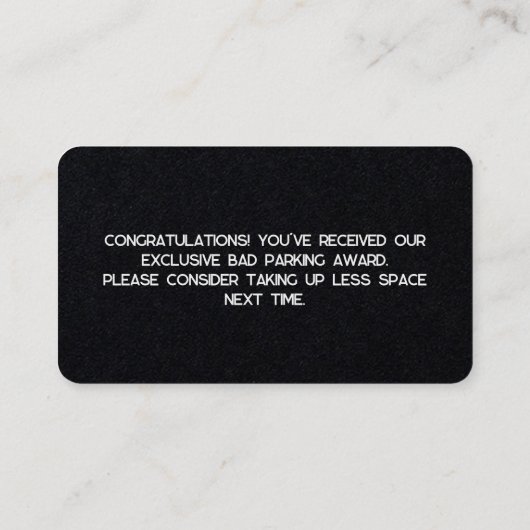 駐車違反 名刺 (裏面)