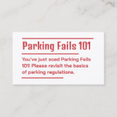 駐車違反 名刺 (正面)