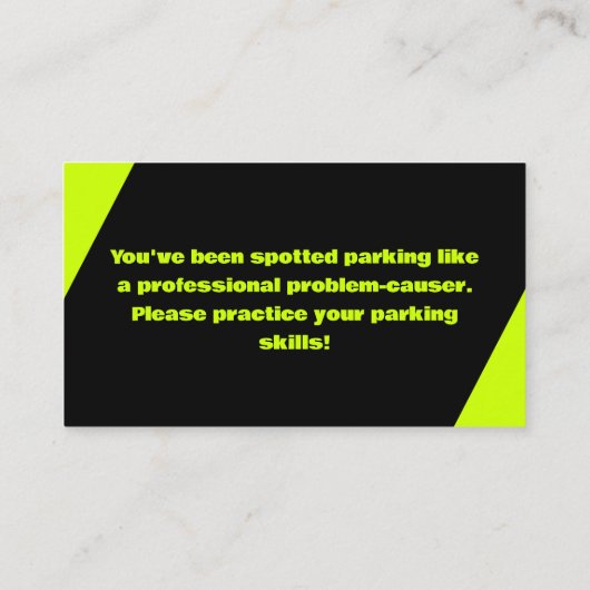 駐車違反 名刺 (裏面)