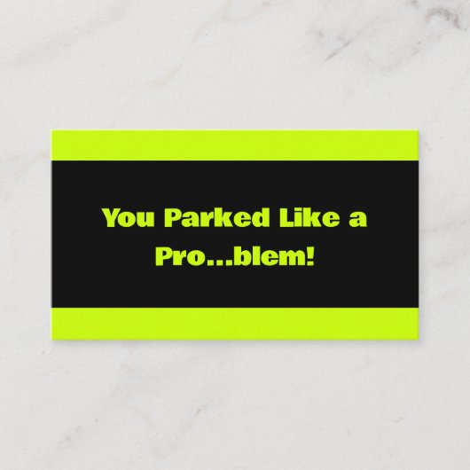 駐車違反 名刺 (正面)