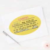 駐車違反 楕円形シール (封筒)