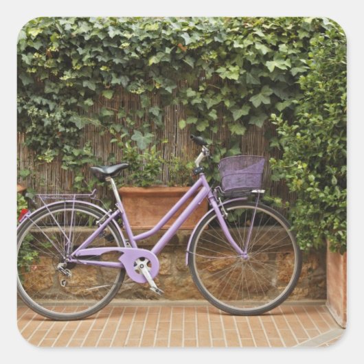 駐輪自転車，ピエンツァ，イタリア，トスカーナ スクエアシール (正面)