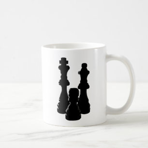 駒のシルエットのデザイン コーヒーマグカップ