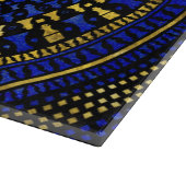 駒の曼荼羅-ラピスラズリおよび金ゴールド カッティングボード (角)