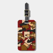 駒の荷物のラベル ラゲッジタグ (正面縦)