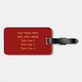 駒の荷物のラベル ラゲッジタグ (裏面横)