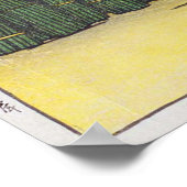 駒形河岸、駒形盛土、川瀬蓮井、ウッドカット ポスター (角)