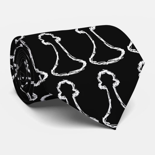 駒。 白い ネクタイ (ロール)