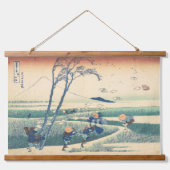 駿河北斎浮世絵の絵尻日本の 吊り下げ型タペストリー (正面)