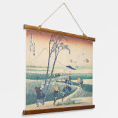 駿河北斎浮世絵の絵尻日本の 吊り下げ型タペストリー (傾斜あり)
